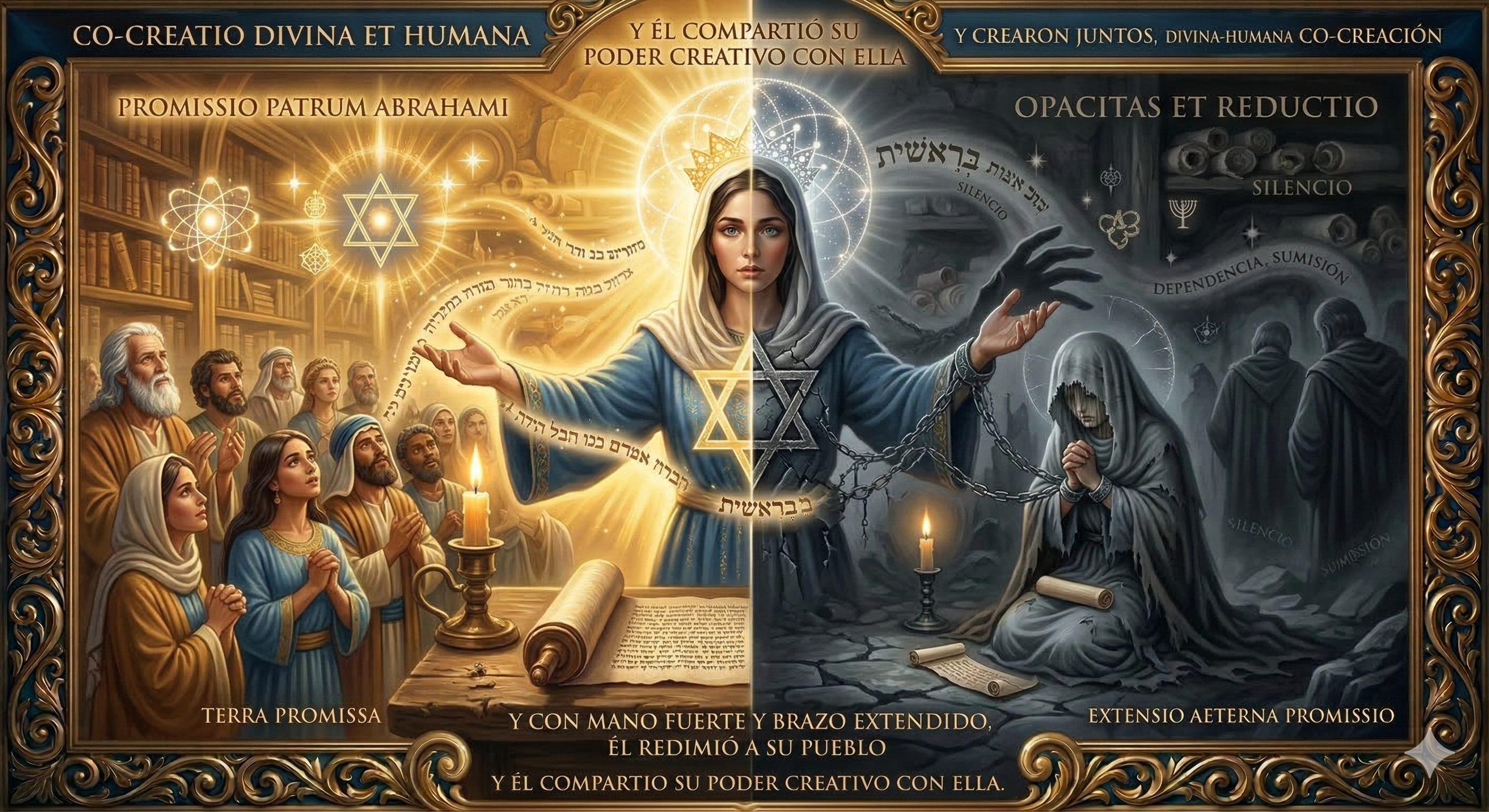 Contraste entre María poderosa y María opacada
